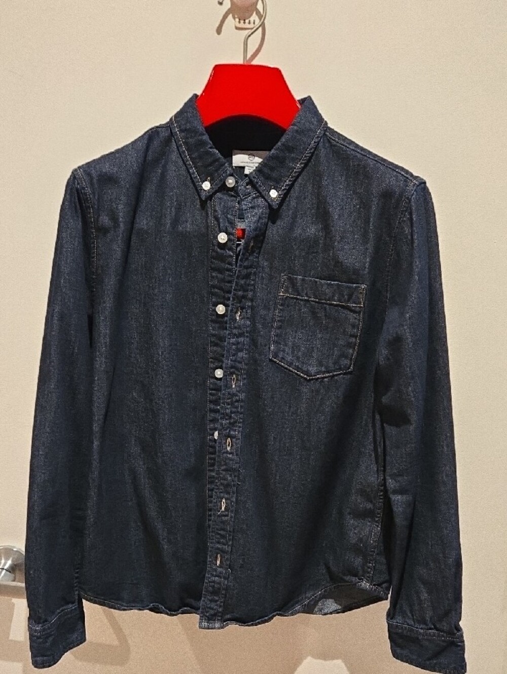 Ag Adriano Goldschmied Dark Blue Denim Shirt Jacket